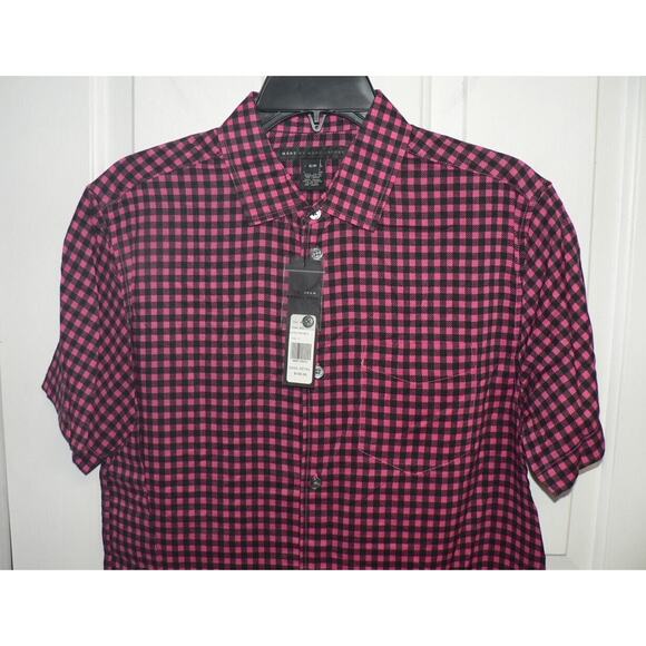 Marc by Marc Jacobs Mens Short Sleeve Button Up Shirt in Hottest Pink Small $188 - Picture 2 of 3